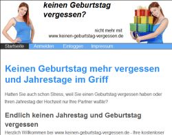 Erinnerungsservice um keinen Geburtstag zu vergessen
